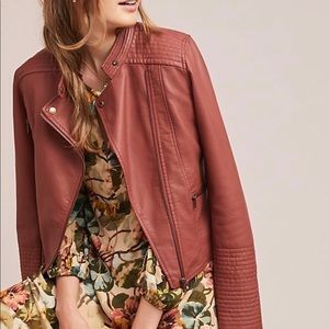 Vegan leather moto jacket